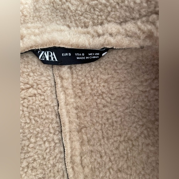 Zara faux shearling double faced coat NWT - Picture 7 of 8